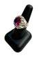 SS SIM PINK STONE BEADED DESIGN RING SZ 8