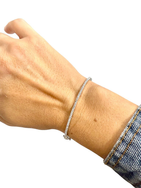 SS DIAMOND BANGLE BRACELET