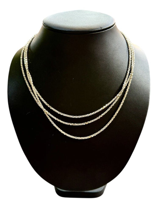 SS TRIPPLE CHAIN DIAMOND CUT ROUNDED CHAINS