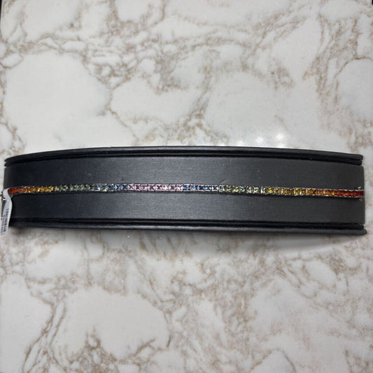 SS MULTI COLOR STONE BRACELET 8 1/2"