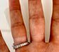 14KT WG 3.25CTTW CUSTOM GRADUATED MARQ W/RB ETERNITY BAND SZ 6.5