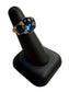 SS/GP JUDITH RIPKA CREATED SAPPHIRE CUSHION CUT SZ 5