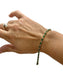 14KT YG NATURAL EMERALD DIA ACCENT TENNIS BRACELET 7 1/2