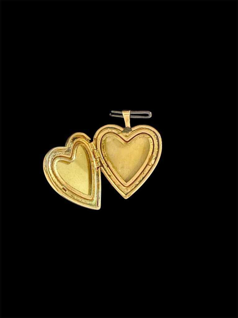 14KT YG HEART LOCKET NO CHAIN