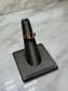 10KT YG EMERALD CUT CITRINE W/MELEE RING SZ 5