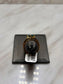 10KT YG CREATED EMERALD W/RB MELEE SPLIT BAND SZ 7