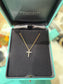 18KT YG .42CTTW T&CO CROSS NECKLACE