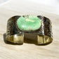 SS UTAH VARISCITE BEZEL SET NATIVE LOOKING CUFF BRACELET