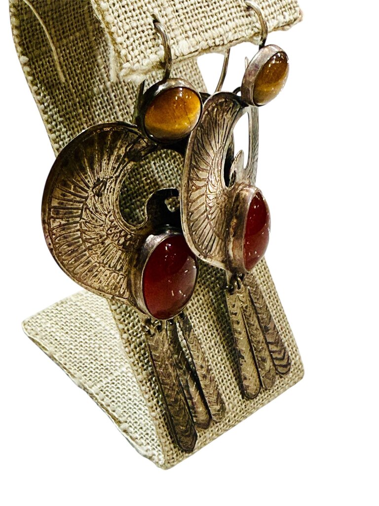 SS EAGLE W/ TIGERS EYE & CARNELIAN