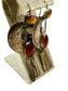 SS EAGLE W/ TIGERS EYE & CARNELIAN