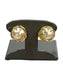 14KT YG MABE PEARL W/MELEE ACCENT STONE STUD EARRINGS