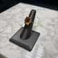 14KT YG 3.4CT CITRINE CTR W/MELEE ACCENT STONES RING SZ 5.5