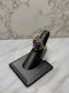 14KT YG NUGGET STYLE RED AND BLUE STAR SAPPHIRE DIAMOND ACCENT RING SZ 5