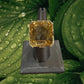 14KT YG 105CT CITRINE RING W/ APPRAISAL SZ 8