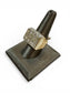 14KT TUTONE 4CTTW SQUARED TOP MENS RING SZ 9.5 APPRAISAL