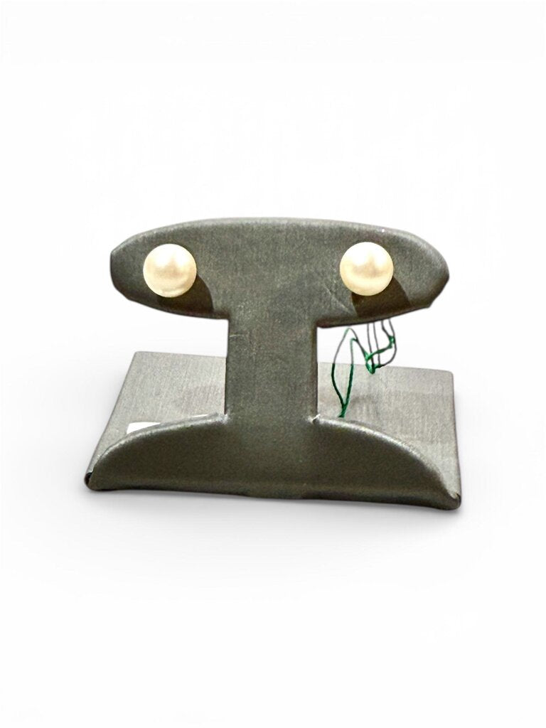 14KT YG FWP STUD EARRINGS