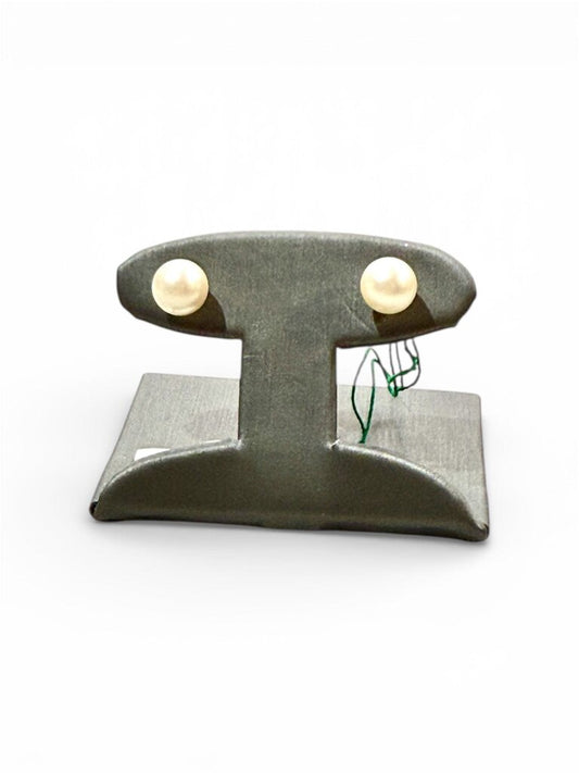 14KT YG FWP STUD EARRINGS