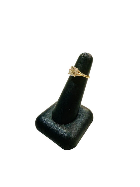 14KT YG 1.76CT LG VS1 E IGI PAPERS RB SOLITARE RING SZ 5.5