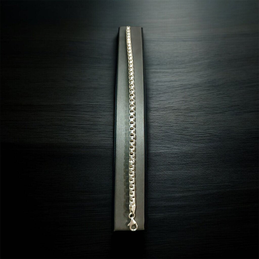 SS BOX LINK TENNIS BRACELET