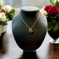 14KT YG HEART SAPPHIRE PENDANT ON 18" CHAIN