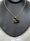 14KT YG HEART SAPPHIRE PENDANT ON 18" CHAIN