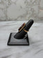18KT YG AGATE RETANGULAR BEZEL SET RING SZ 7.5