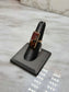 18KT YG AGATE RETANGULAR BEZEL SET RING SZ 7.5