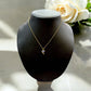 14KT YG STAR SAPPHIRE W/SINGLE CUT DIAMOND ON CHAIN