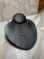 14KT YG STAR SAPPHIRE W/SINGLE CUT DIAMOND ON CHAIN