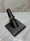 10KT YG OVAL BLUE TOPAZ SHELL LIKE BAND SZ 7