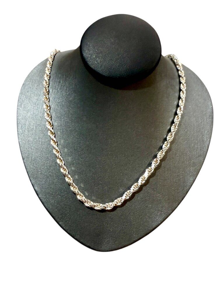 SS 22" ROPE CHAIN W/LOBSTER CLASP