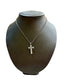 SS CROSS W/BLUE DIAMOND NO CHAIN