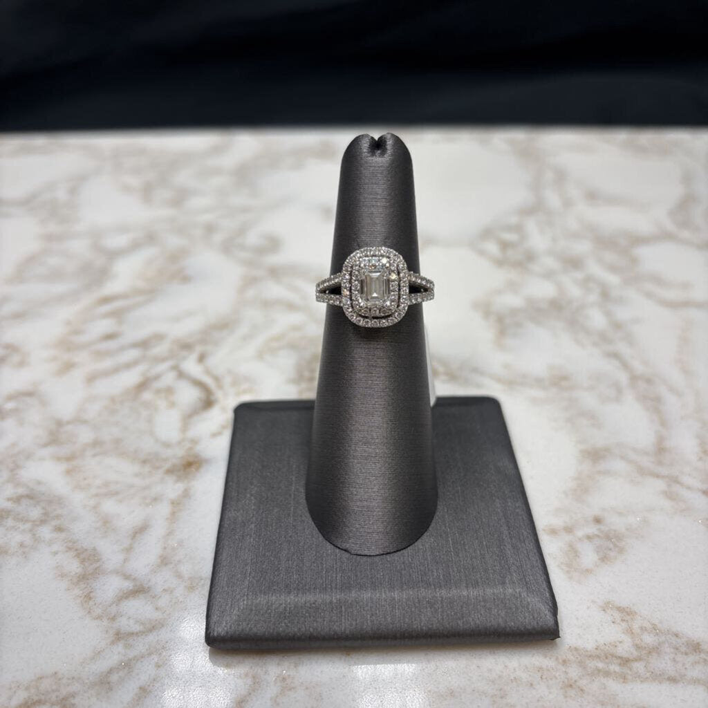 PLAT 1CT EMERALD NATURAL DIAMOND VS1 1.5CTTW W/GIA PAPERS