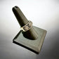 14KT WG .65CTTW WIDE BAND VS2 I RING SZ 8 W/PAPERS