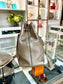 GUCCI INTERLOCKING G SOHO MEDIUM METALLIC LEATHER BAG