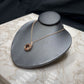 14KT RG OVAL 2CT MORGANITE RB DIA WG/CHOCOLATE PENDANT ON 18" CHAIN