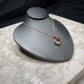 14KT RG OVAL 2CT MORGANITE RB DIA WG/CHOCOLATE PENDANT ON 18" CHAIN