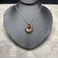 14KT RG OVAL 2CT MORGANITE RB DIA WG/CHOCOLATE PENDANT ON 18" CHAIN