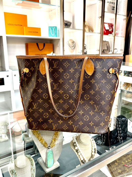 LV NEVERFULL MM MONOGRAM /RED INTERIOR