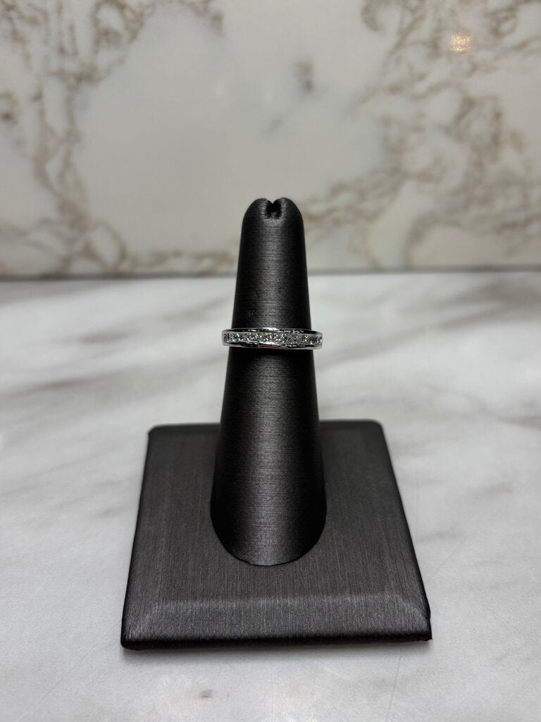 14KT WG 1/2CTTW PC CHANNEL SET ANNIVERSARY BAND SZ 6