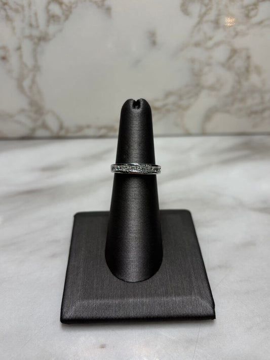 14KT WG 1/2CTTW PC CHANNEL SET ANNIVERSARY BAND SZ 6