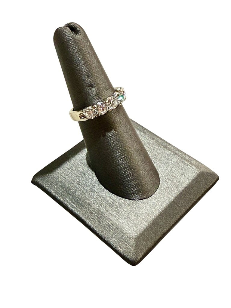 14KT WG 1.5CTTW 5 STONE RB ANNIVERSARY BAND SZ 6.5