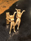 14KT YG NAKED LADY W/MARQ DIA CUFF LINKS