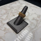 14KT YG MESH RING W/CORALLINA GRAINS OF WHEAT DESIGN RING SZ 6.5