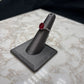 PLAT LARGE OVAL RUBY W/TRILLION CT DIAMONDS