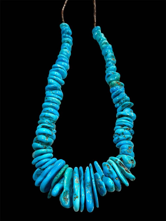LARGE ROUGH TURQ HEAVY NECKLACE