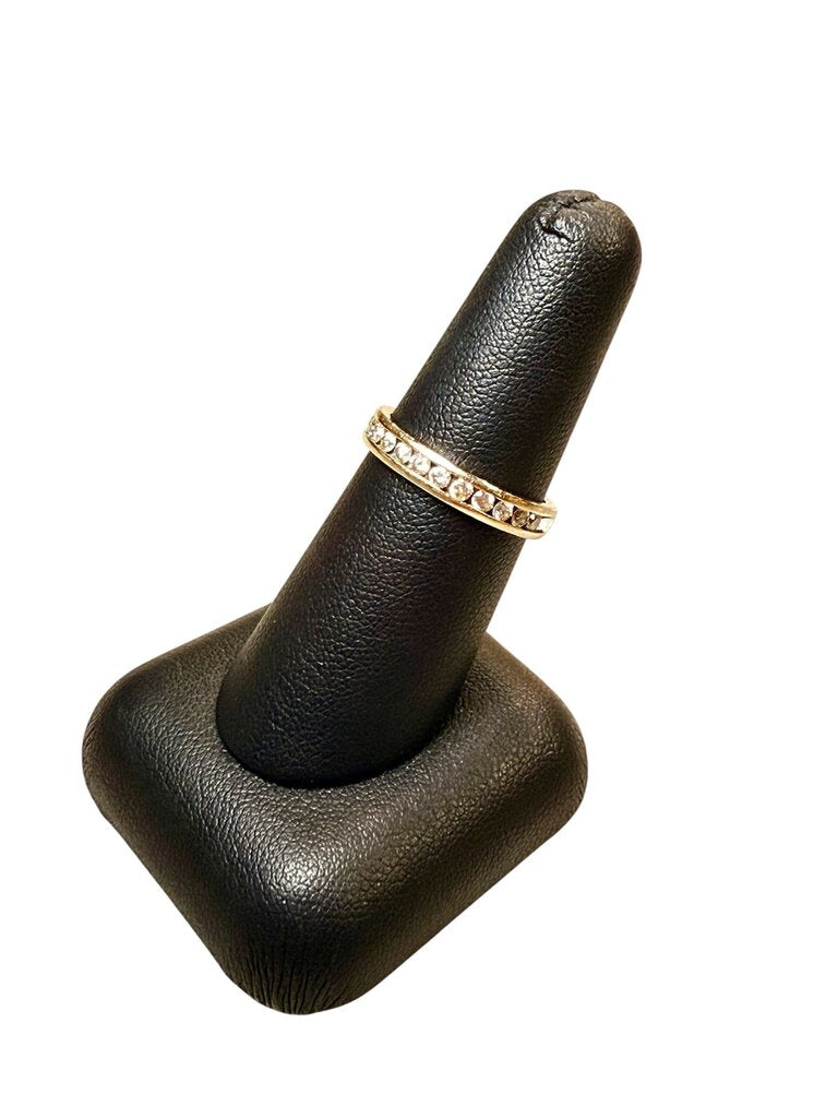 14KT WG 1/2CTTW RB CHANNEL SET ANNIVERSARY BAND SZ 6.5