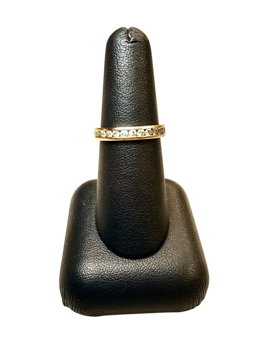 14KT WG 1/2CTTW RB CHANNEL SET ANNIVERSARY BAND SZ 6.5