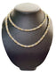 SS/PLATED GOLD LONG BIZENTINE CHAIN