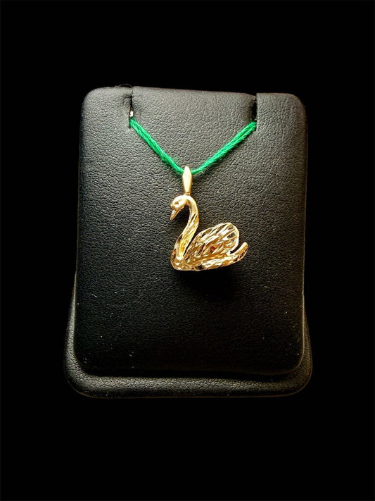 14KT YG SWAN PENDANT NO CHAIN